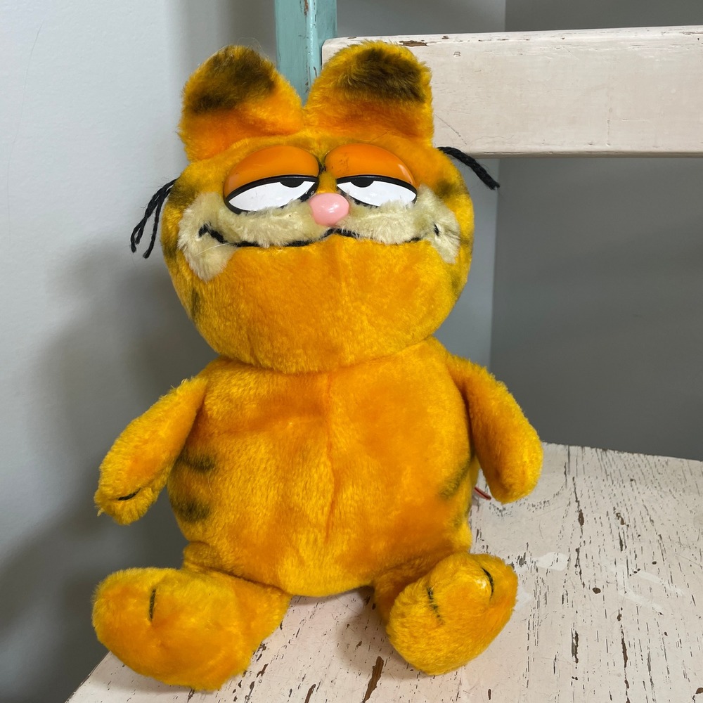 Vintage Garfield Plush Fun Farm Dakin 1978 1981 Sleepy Eyes 11" Stuffed Animal